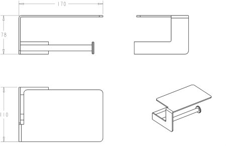Держатель туалетной бумаги Boheme Q 10941-GM Сталь 