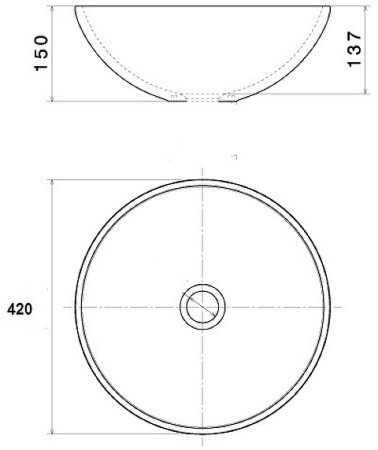 Раковина-чаша Bronze de Luxe Festival 40 2231 Красная с орнаментом 