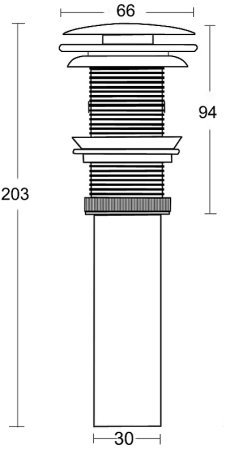 Донный клапан Bronze de Luxe 1001C click-clack Хром 