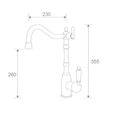 Смеситель для кухни Landberg LB-18083A Бронза 