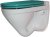 Унитаз Sanita Luxe Attica Luxe Color Sea ATCSLWH0112 Белый с зеленым сиденьем Микролифт 