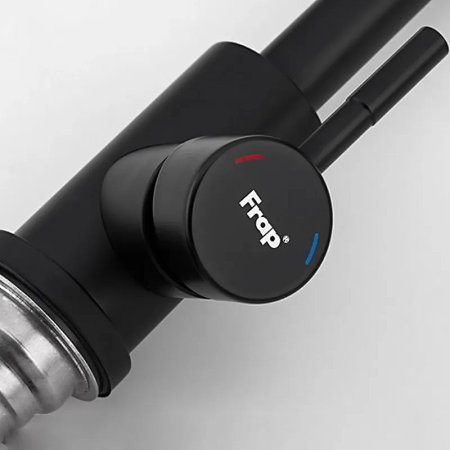 Смеситель для кухни Frap H899 F40899-4 Черный матовый 