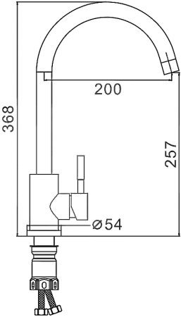 Смеситель для кухни Frap H899 F40899-4 Черный матовый 