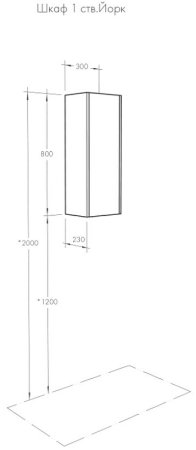 Подвесной шкаф Aquaton Йорк 30 1A171403YOAY0 Белый Выбеленное дерево 