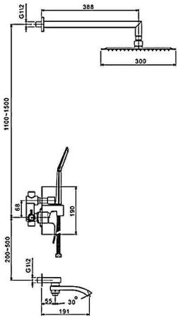 Душевая система Gappo G7107 Хром 