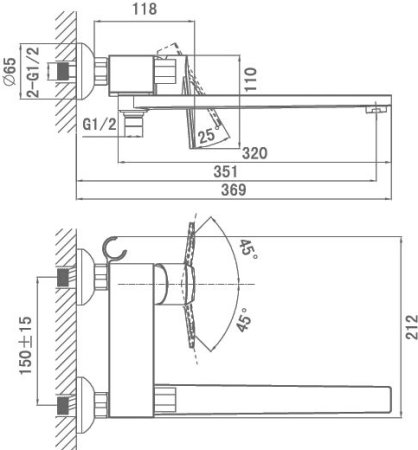 Смеситель D&K Lessing Rhein DA1323301 универсальный 
