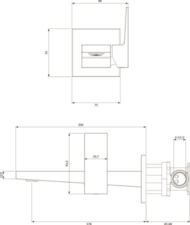 Смеситель Omnires Fresh FR7115NCR С ВНУТРЕННЕЙ ЧАСТЬЮ, для раковины, хром 