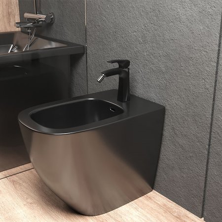 Смеситель для биде Paini Lady 89YO306KM Черный матовый Хром 