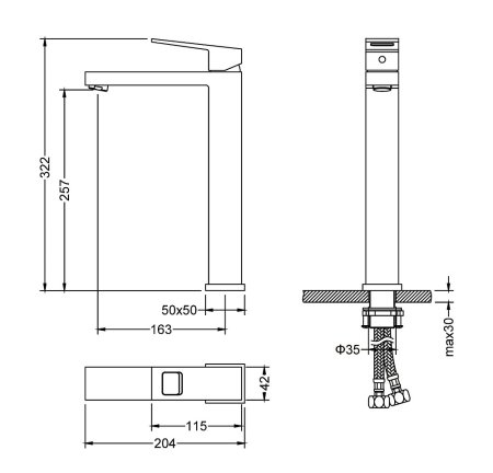 Смеситель Timo Briana 7111/00F для раковины, хром 