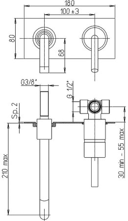 Смеситель для раковины Paini Pixel 81CR208PNEW Хром 