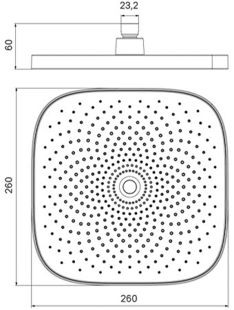 Верхний душ Iddis SpaHome SPA26CSi64 Хром 