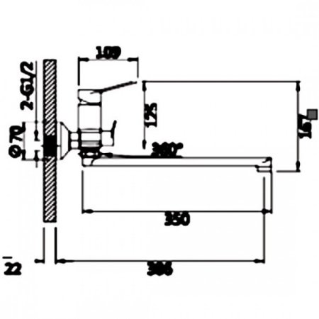 Cмеситель для ванны ViEiR V053541 Хром 