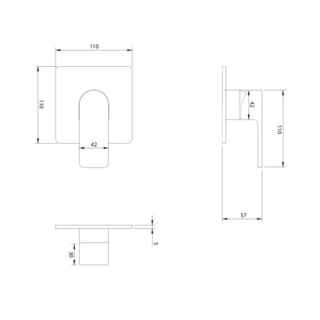 Смеситель для душа встраиваемый Omnires Baretti BA7845CR хром 