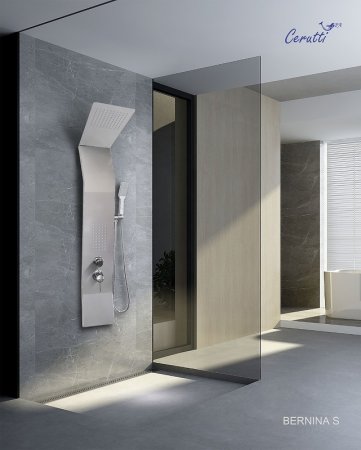 Душевая панель Cerutti SPA Bernina S CT8983 с гидромассажем Серебро 