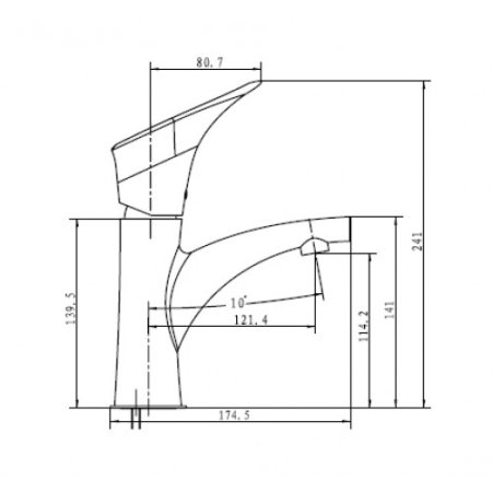 Смеситель для раковины Kaiser Calla 71011 Хром 
