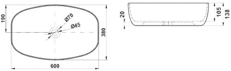 Раковина-чаша Melana 51 MLN-320352 Белая 
