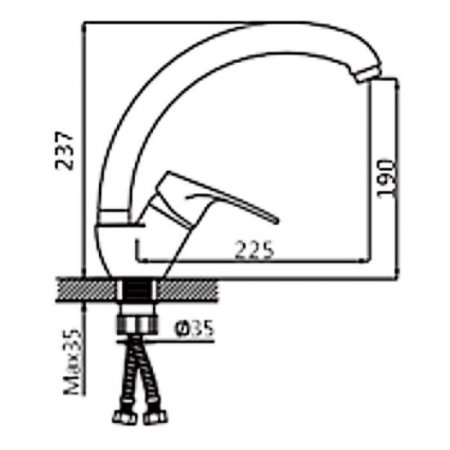 Cмеситель для кухни ViEiR V204021 Хром 