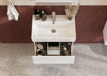 Тумба под раковину Roca Oleta 60 A857639501 подвесная Белая матовая 