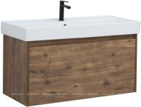 Тумба с раковиной Aquanet Nova Lite 100 дуб рустикальный (1 ящик)