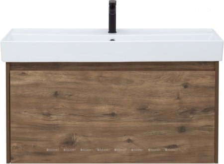 Тумба с раковиной Aquanet Nova Lite 100 дуб рустикальный (1 ящик) 