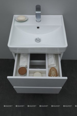 Тумба с раковиной Aquanet Вега 50 (2 ящика) 