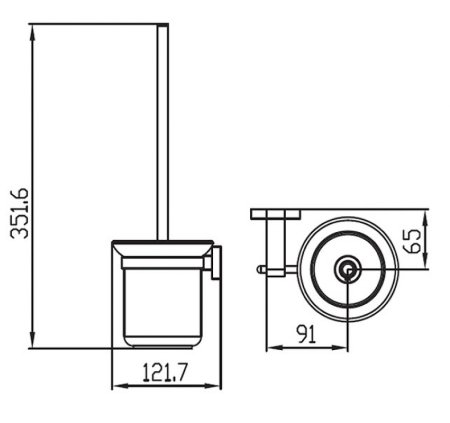 Ершик для унитаза Kaiser KH-2016 Хром 