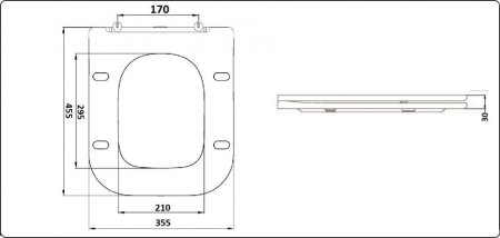 Унитаз подвесной CeramaLux 5170-18 черный 