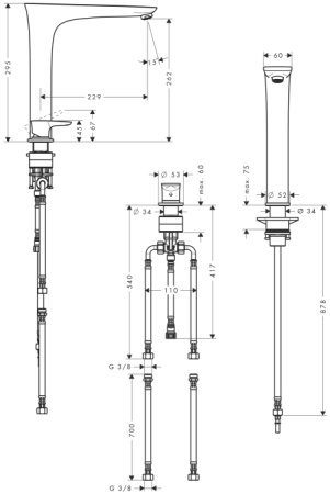 Смеситель для кухонной мойки Hansgrohe PuraVida 15812800 