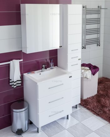 Мебель для ванной СанТа Омега 70 напольная с зеркалом Стандарт 70 