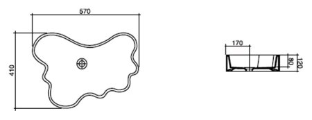 Раковина Disegno Ceramica Splash SH05741001 green 