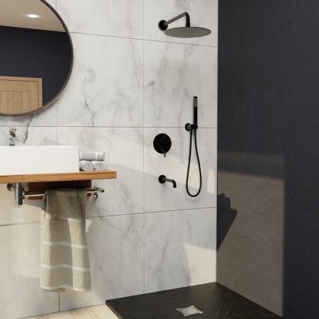 Душевая система RGW Shower Panels SP-55B встраиваемая, черная 