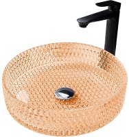 Раковина-чаша Abber Glas 40 AK2301O Оранжевая