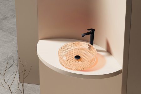 Раковина-чаша Abber Glas 40 AK2301O Оранжевая 