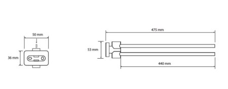 Полотенцедержатель Bemeta Niki 153104191 двойной, поворотный, хром 