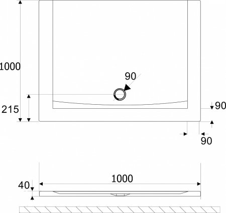 Поддон для душа Excellent Forma 100х100 