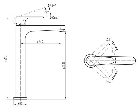 Смеситель Cezares Laconico LACONICO-LC25-01 для раковины 