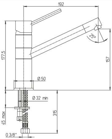 Смеситель для кухни Paini Cox 78CR573KM Хром 