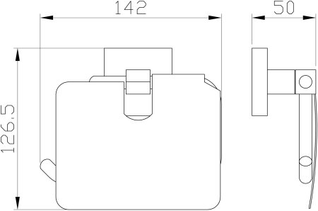 Держатель для туалетной бумаги с крышкой WONZON & WOGHAND, Брашированный никель (WW-8926-BN) 