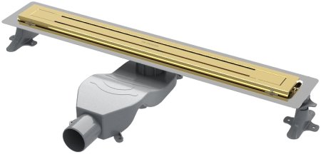 Душевой лоток Boheme Premium Trendy 80 983-80-G с решеткой Золото 