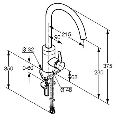 Смеситель Kludi Bingo star 428030578 для раковины 