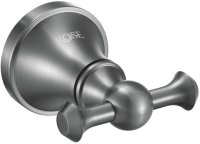 Крючок для ванной комнаты двойной Rose RG1921T, пепельный