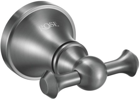 Крючок для ванной комнаты двойной Rose RG1921T, пепельный 