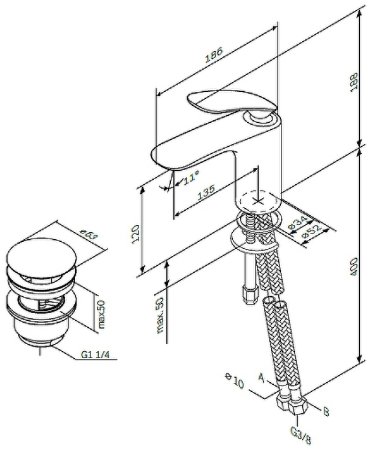 Смеситель для раковины AM.PM Sensation F3082164 Хром 