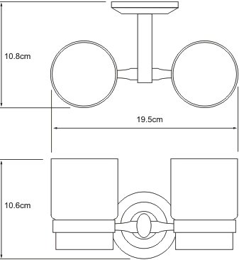 Стакан WasserKRAFT Rhein K-6228D двойной 