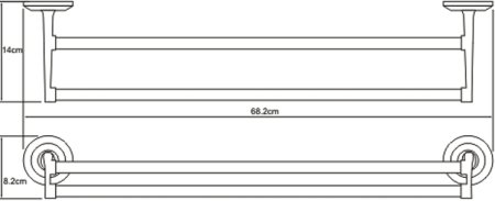 Полотенцедержатель WasserKRAFT Rhein K-6240 двойной 