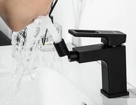 Смеситель для биде Gappo G17-6 G5017-6 Черный матовый 