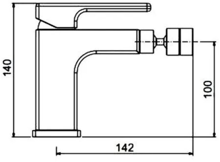 Смеситель для биде Gappo G17-6 G5017-6 Черный матовый 
