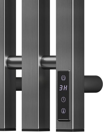 Полотенцесушитель электрический APEXTERMO Sirius SR10112GN 1100x120 с крючками, оружейная сталь 