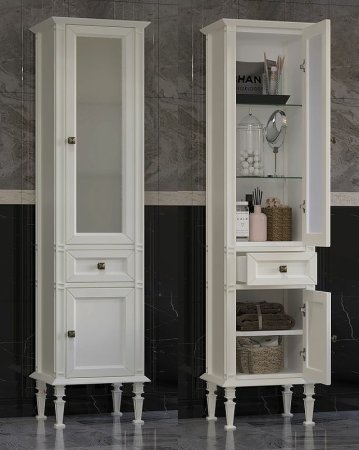 Шкаф пенал Opadiris Кантара 46 R 00-00004343 Слоновая кость 