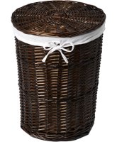 Корзина для белья WasserKRAFT Elbe WB-740-M темно-коричневая, средняя